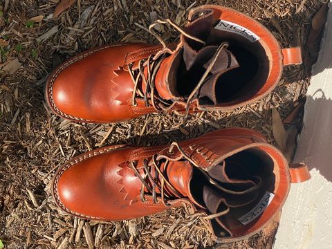 Photo by Gohilboots on February 2, 2025 of the Nicks DomePro in Wickett & Craig Natural Double Stuffed.