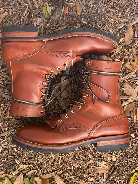 Photo by Gohilboots on March 5, 2025 of the Nicks DomePro in Wickett & Craig Natural Double Stuffed.