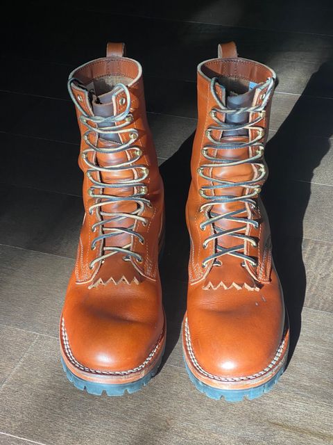 Photo by Gohilboots on December 6, 2024 of the Nicks DomePro in Wickett & Craig Natural Double Stuffed.