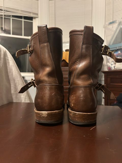 Photo by Daniel.S.Latham on January 6, 2025 of the Viberg Engineer in Horween Brown Chromexcel Horsebutt.