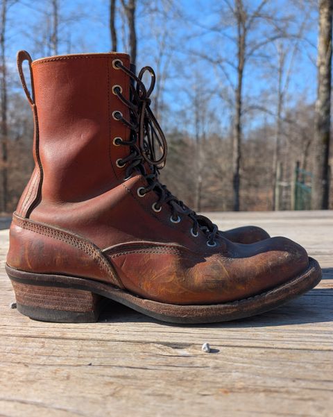 Photo by Lazy_Spread on January 4, 2025 of the Nicks Lace To Toe in Wickett & Craig Mojave Double Stuffed.