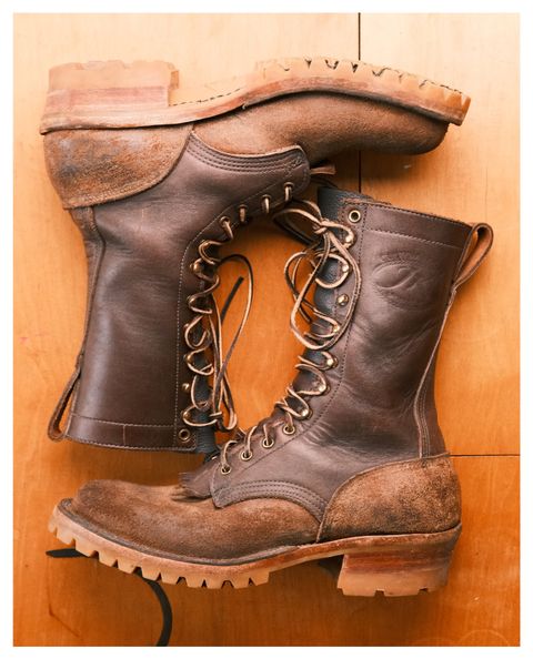 Photo by cliff.bar.nett on February 3, 2024 of the JK Boots Honey Fire Inlander in Seidel Brown Oil Tan.