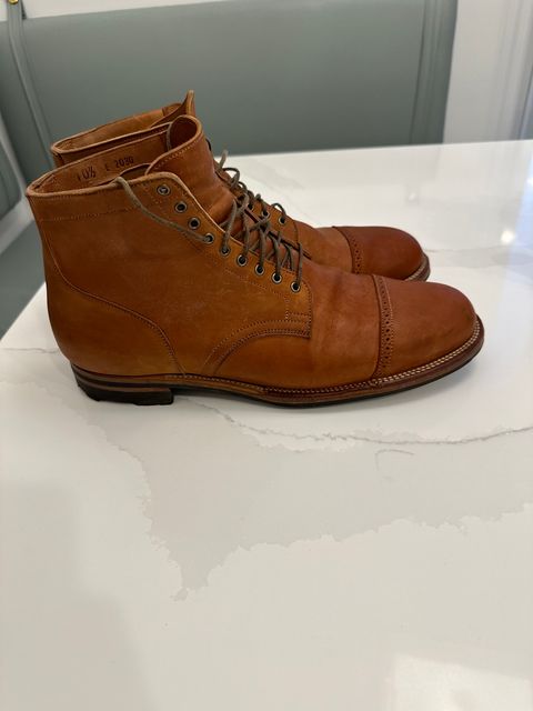 Photo by ferf on November 6, 2023 of the Viberg Service Boot in Horween Natural Crust Double Cordovan.