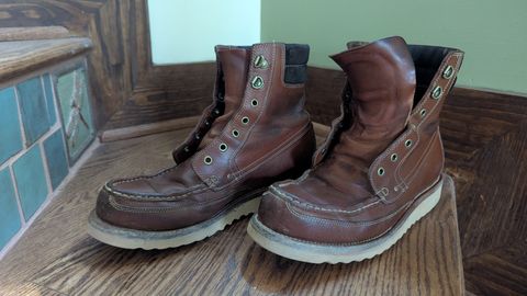 Photo by Eazyianish on July 8, 2026 of the Grant Stone Field Boot in Badalassi Carlo Saddle Tan Minerva.