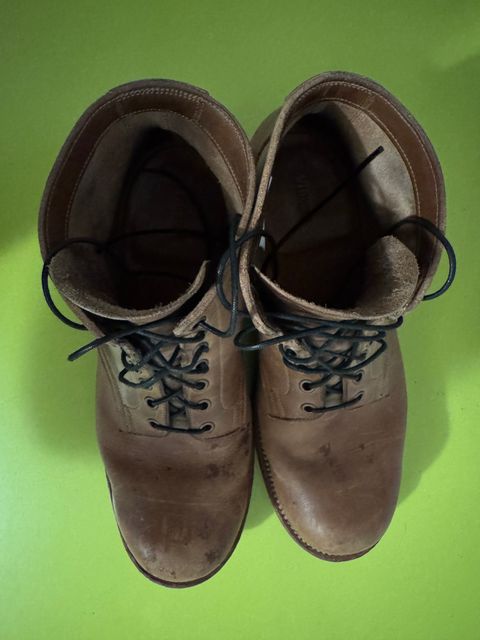 Photo by GalaxyGuy on January 5, 2026 of the Viberg Service Boot in Horween Natural Chromexcel Horsehide.