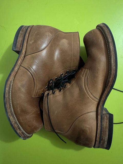 Photo by GalaxyGuy on February 4, 2026 of the Viberg Service Boot in Horween Natural Chromexcel Horsehide.