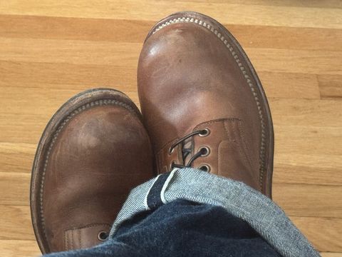 Photo by GalaxyGuy on March 1, 2026 of the Viberg Service Boot in Horween Natural Chromexcel Horsehide.