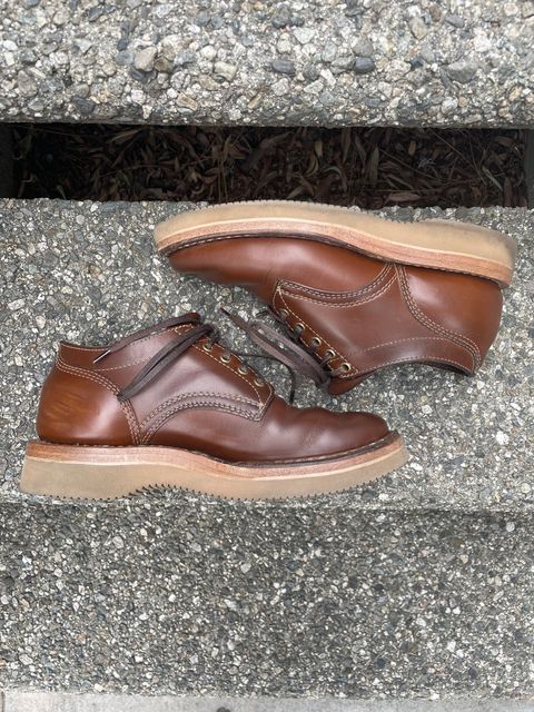 Photo by mrchaselm on February 3, 2023 of the White's Oxford in Horween British Tan Chromexcel.