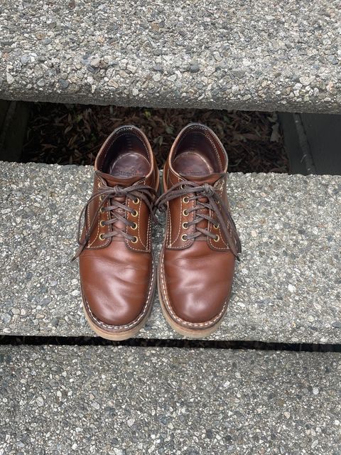 Photo by mrchaselm on February 3, 2023 of the White's Oxford in Horween British Tan Chromexcel.