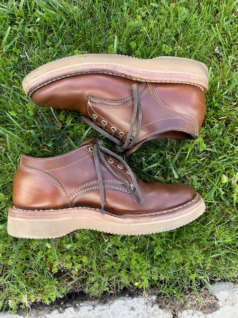 Photo by mrchaselm on April 2, 2023 of the White's Oxford in Horween British Tan Chromexcel.