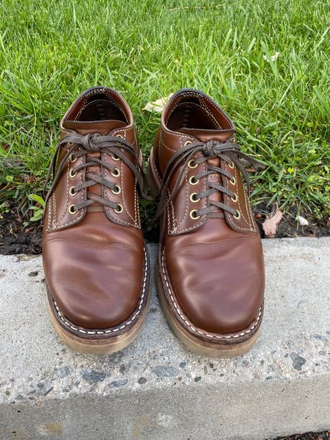 Photo by mrchaselm on April 2, 2023 of the White's Oxford in Horween British Tan Chromexcel.