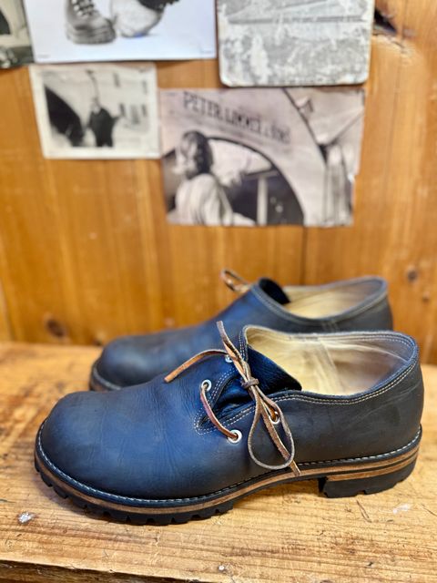 Photo by LimmerGuy on February 5, 2025 of the Peter limmer & Sons Custom Haferlschuh in Seidel Steel Gray Crazy Horse.