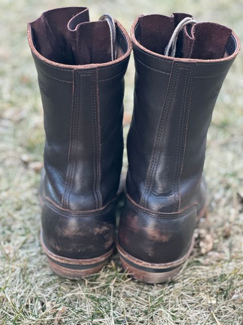 Photo by jayandhisboots on March 3, 2025 of the White's Packer Pointed Toe in Seidel Brown Dress.