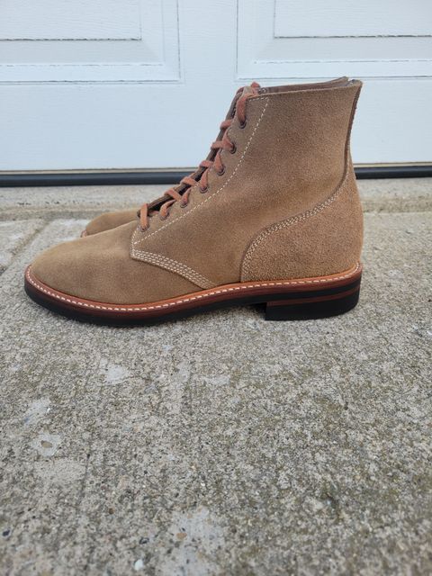 Photo by MagicBeardMan86 on October 4, 2022 of the John Lofgren M-43 Service Shoes in Horween Natural Chromexcel Roughout.