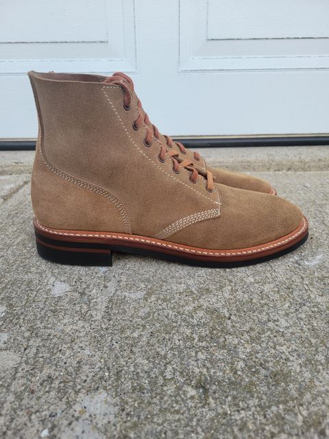 Photo by MagicBeardMan86 on October 4, 2022 of the John Lofgren M-43 Service Shoes in Horween Natural Chromexcel Roughout.