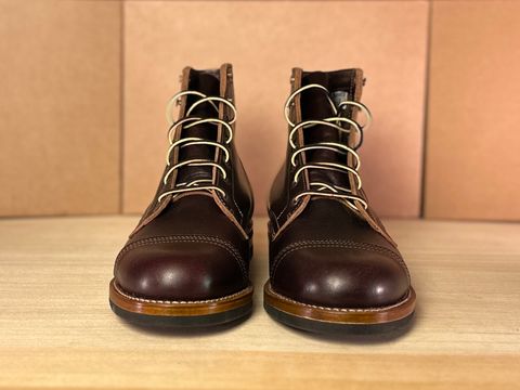 Photo by ChrisoftheW on September 14, 2024 of the Truman Cap Toe Boot in Seidel Oxblood Double Shot.