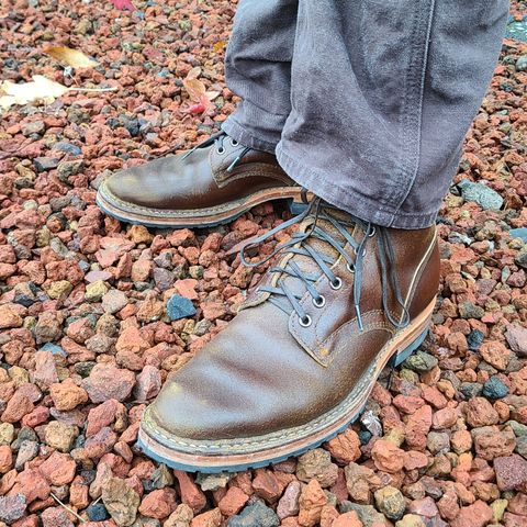 Photo by donyey on December 5, 2023 of the White's MP-Sherman Plain Toe in Horween Cinnamon Waxed Flesh.