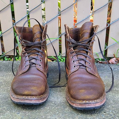 Photo by donyey on January 3, 2024 of the White's MP-Sherman Plain Toe in Horween Cinnamon Waxed Flesh.