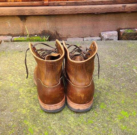 Photo by donyey on February 3, 2024 of the White's MP-Sherman Plain Toe in Horween Cinnamon Waxed Flesh.