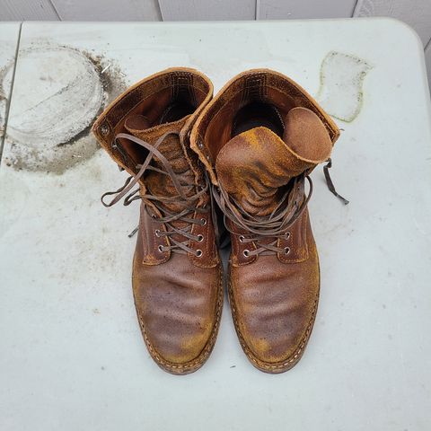 Photo by donyey on March 5, 2024 of the White's MP-Sherman Plain Toe in Horween Cinnamon Waxed Flesh.