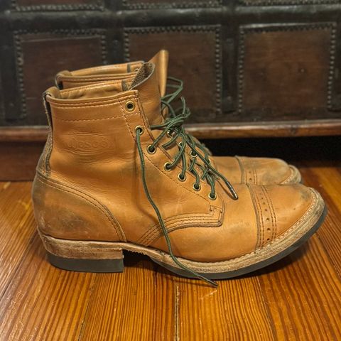 Photo by sthilburn on March 6, 2025 of the Wesco Wesco/x S&S Day Breaker in Horween Natural Essex.