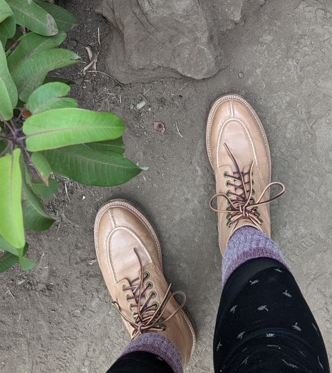 Photo by kat on October 8, 2022 of the Grant Stone Ottawa Boot in Incas Natural Kangaroo.