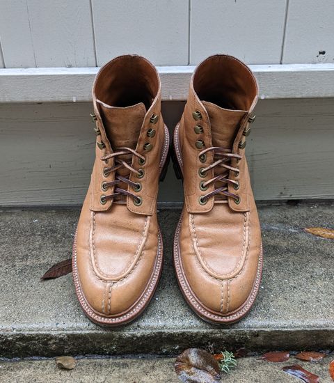 Photo by kat on January 3, 2023 of the Grant Stone Ottawa Boot in Incas Natural Kangaroo.