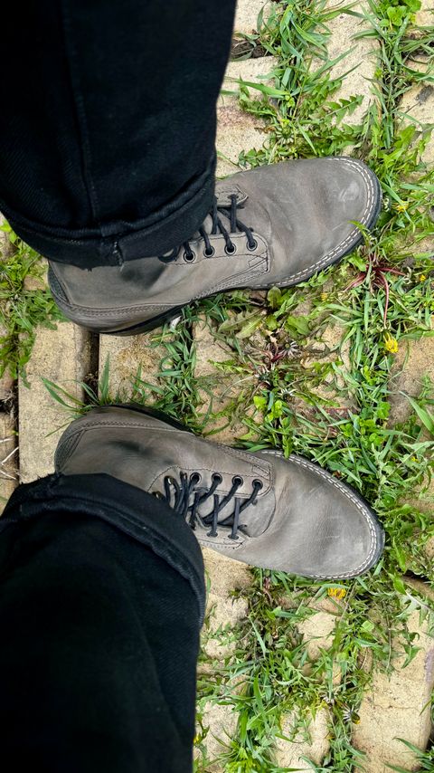 Photo by Leetsalot on April 11, 2025 of the Nicks MTO in Horween Steel Predator.