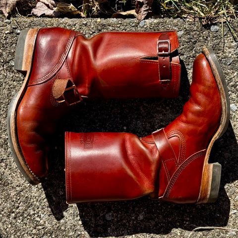 Photo by Leetsalot on March 3, 2025 of the Wesco Mister Lou in Wickett & Craig Tan Oiled Latigo.