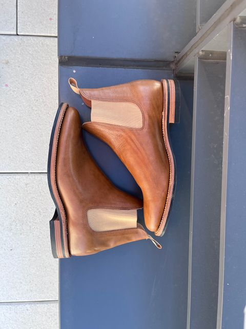 Photo by uglyshoes on November 2, 2022 of the Viberg Chelsea in Unknown Leather.