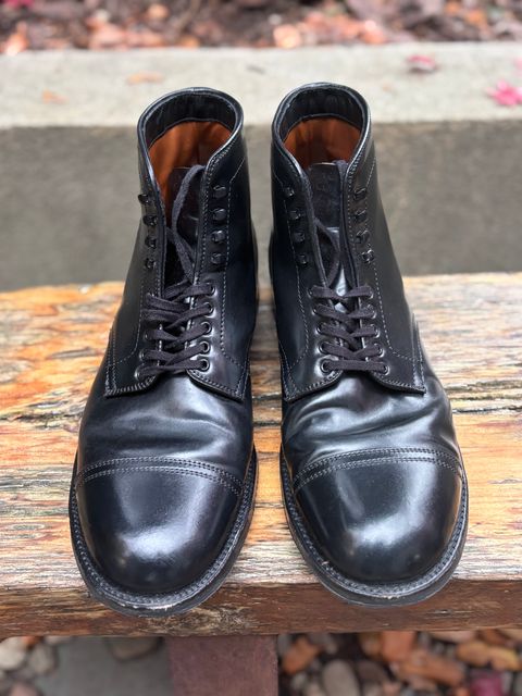 Photo by Way2Jeff on December 5, 2025 of the Alden Cavalry Boot in Horween Black Shell Cordovan.