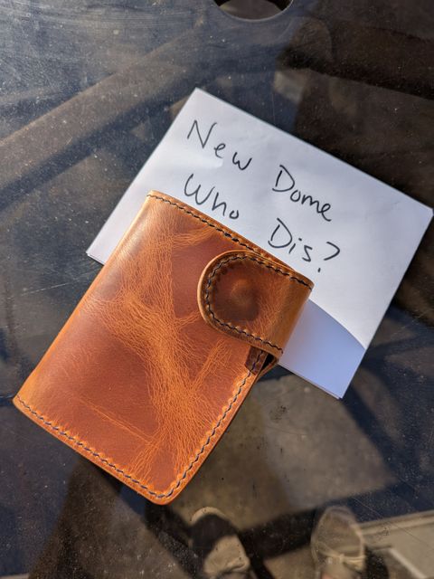 Photo by rabton on October 1, 2025 of the Ambar Snap Wallet in Conceria Walpier Navy Buttero & Badalassi Carlo Natural Waxy & Horween Armagnac Shell Cordovan.