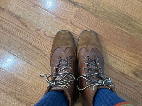 Photo by cajunpsycho on August 18, 2023 of the Nicks x Trenton & Heath Stag in Seidel 1964 Brown.