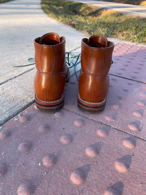 Photo by specgirl8 on February 4, 2024 of the Grant Stone Nora Boot in Badalassi Carlo Saddle Tan Minerva.