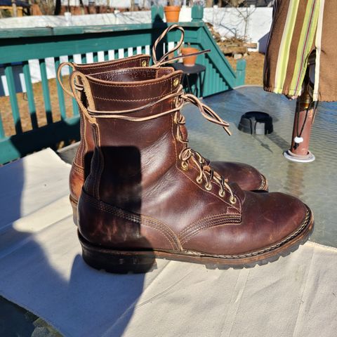 Photo by UrsusAstartes on February 4, 2024 of the Nicks Overlander in Horween Brown Chromexcel.
