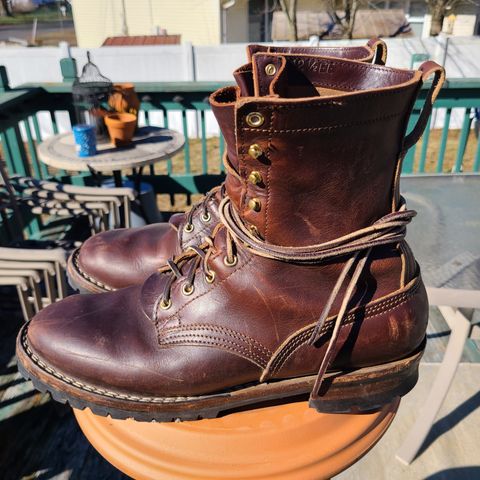 Photo by UrsusAstartes on March 3, 2024 of the Nicks Overlander in Horween Brown Chromexcel.
