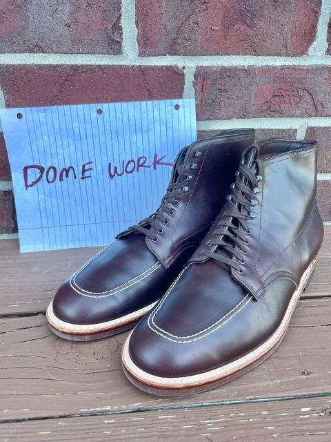 Photo by PerHansa on October 2, 2022 of the Alden Indy Boot in Horween Brown Chromexcel.