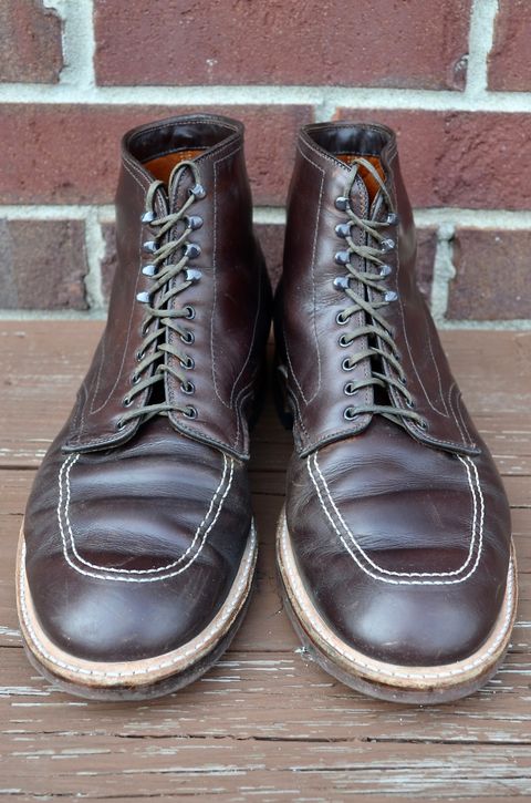 Photo by PerHansa on November 5, 2022 of the Alden Indy Boot in Horween Brown Chromexcel.