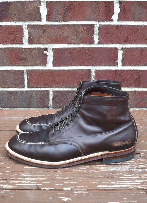 Photo by PerHansa on November 5, 2022 of the Alden Indy Boot in Horween Brown Chromexcel.