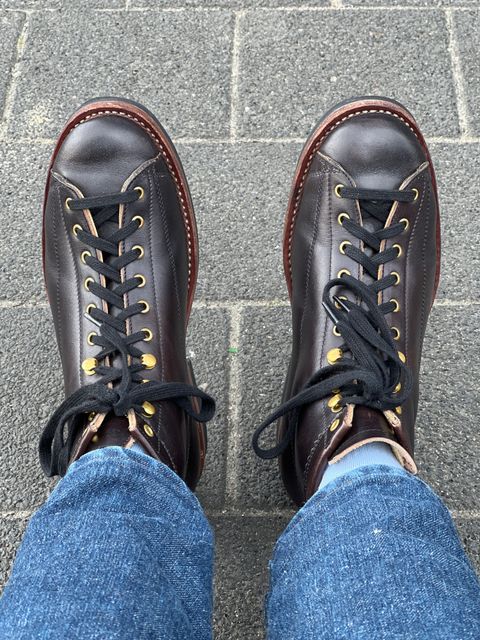 Photo by majame on April 9, 2025 of the Sagara Cordmaster in Conceria Cloe Superlux Horsebutt Overdyed Black.