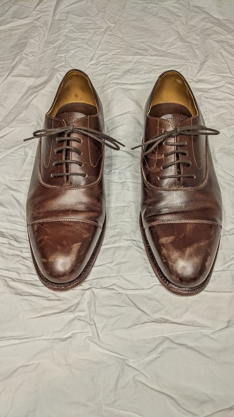 Photo by RoosAndBeavers on March 6, 2023 of the Meermin Cap Toe Oxford in Unlisted Leather.