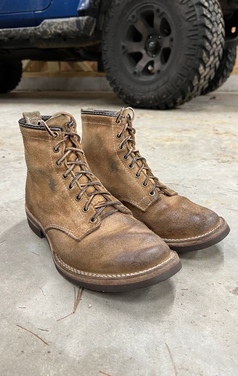 Photo by sampson1980 on March 6, 2023 of the Wesco Johannes in Seidel Burlap Roughout.