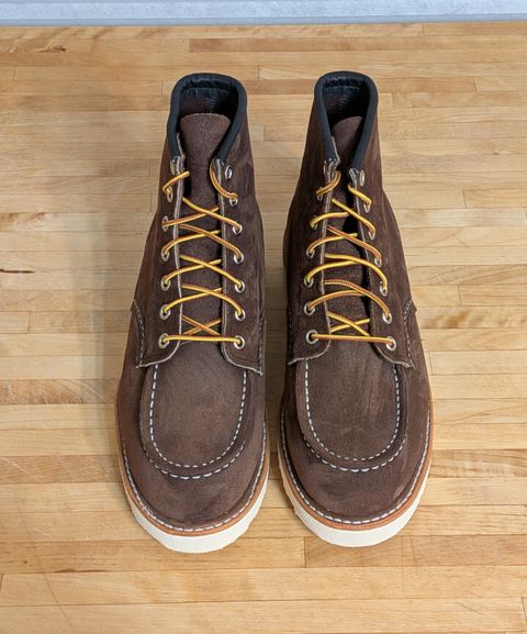 Photo by chilly on October 1, 2025 of the Red Wing 6-Inch Classic Moc in S.B. Foot Chocolate Muleskinner.