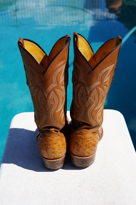 Photo by tekufu on March 4, 2024 of the Cowtown Boots J Toe in Cognac Ostrich .