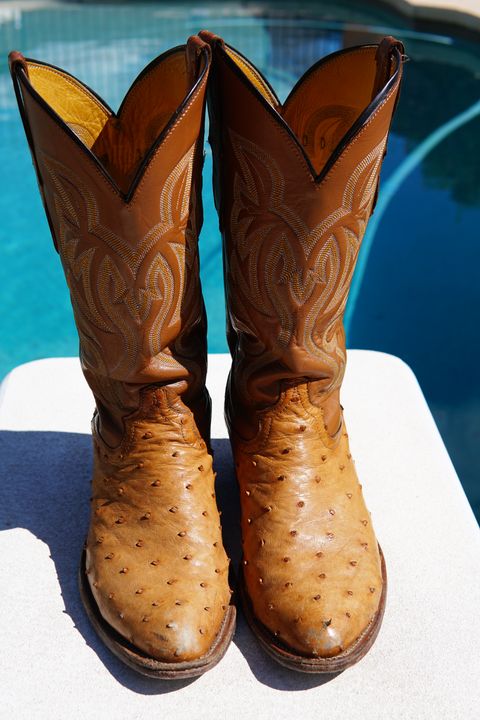 Photo by tekufu on March 4, 2024 of the Cowtown Boots J Toe in Cognac Ostrich .