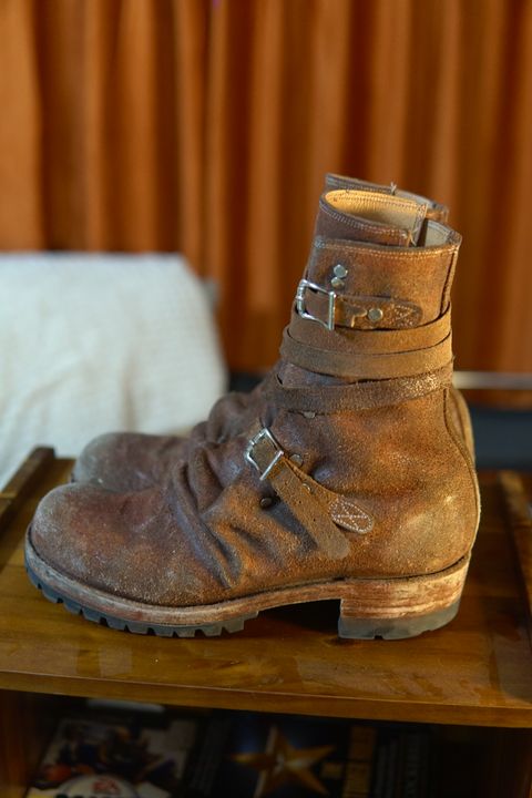 Photo by tekufu on January 6, 2025 of the Thomas Benjamin 008 in Hand-Dyed veg Tan Leather.