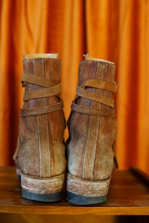Photo by tekufu on February 5, 2025 of the Thomas Benjamin 008 in Hand-Dyed veg Tan Leather.
