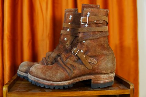 Photo by tekufu on February 5, 2025 of the Thomas Benjamin 008 in Hand-Dyed veg Tan Leather.