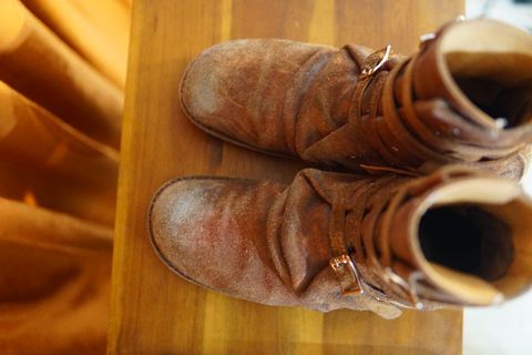 Photo by tekufu on February 5, 2025 of the Thomas Benjamin 008 in Hand-Dyed veg Tan Leather.