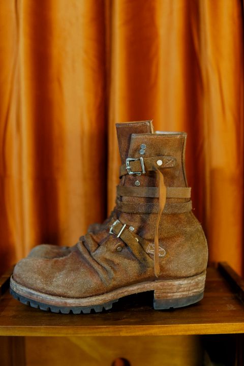 Photo by tekufu on April 2, 2025 of the Thomas Benjamin 008 in Hand-Dyed veg Tan Leather.